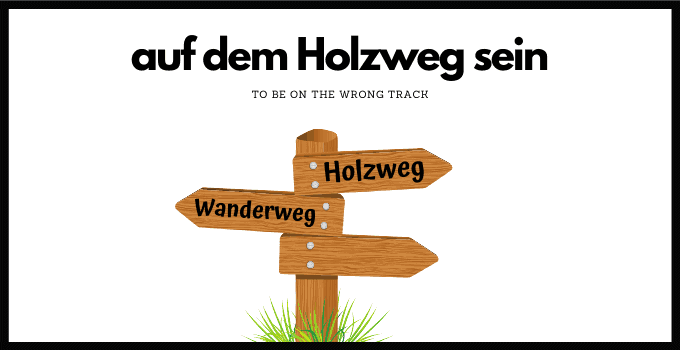 German Saying "Auf dem Holzweg sein"