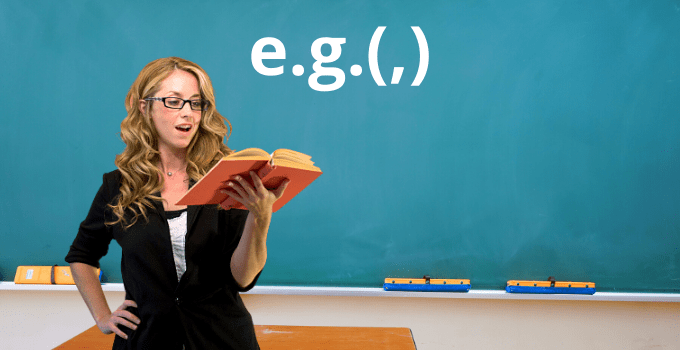 Comma after “e.g.“: The Definitive Guide