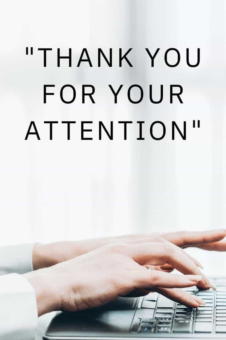  Thank You For Your Attention Meaning Context Example Emails