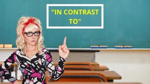 “In contrast to”: Meaning & Usage