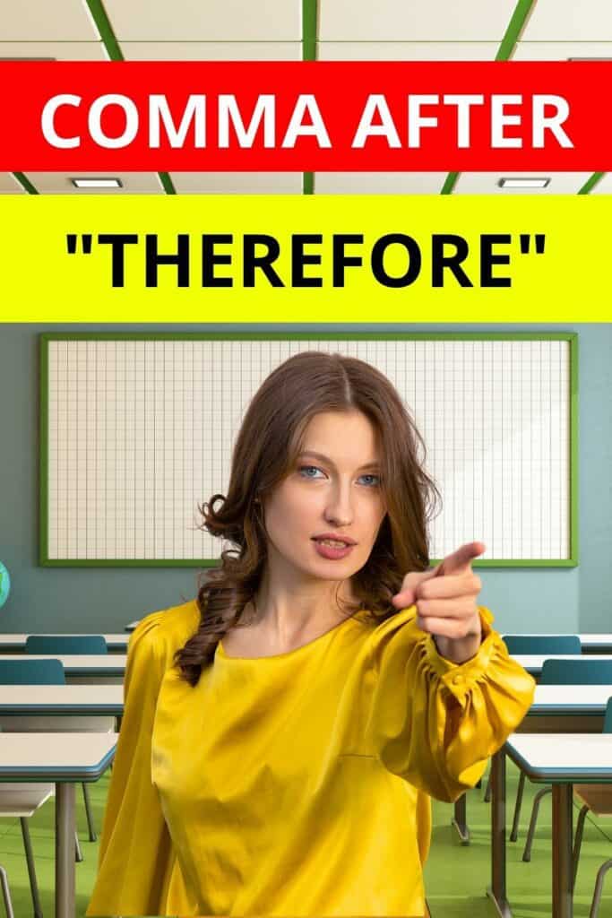 Comma after "therefore" The Definitive Guide