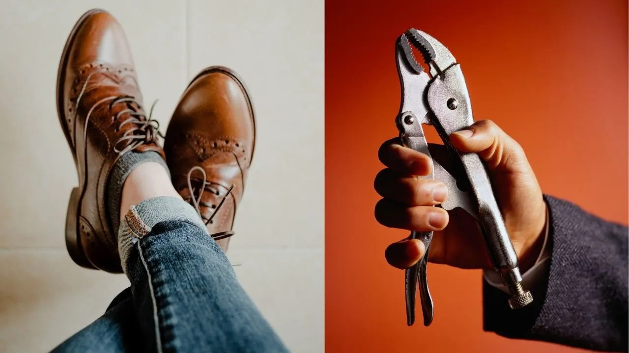 A Pair of Shoes and a Pair of Pliers