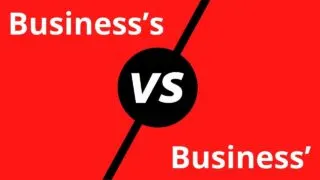 Business's vs. Business'