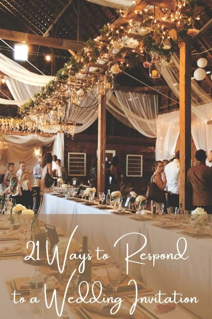 21 Ways to Respond to a Wedding Invitation (Formal/Informal)
