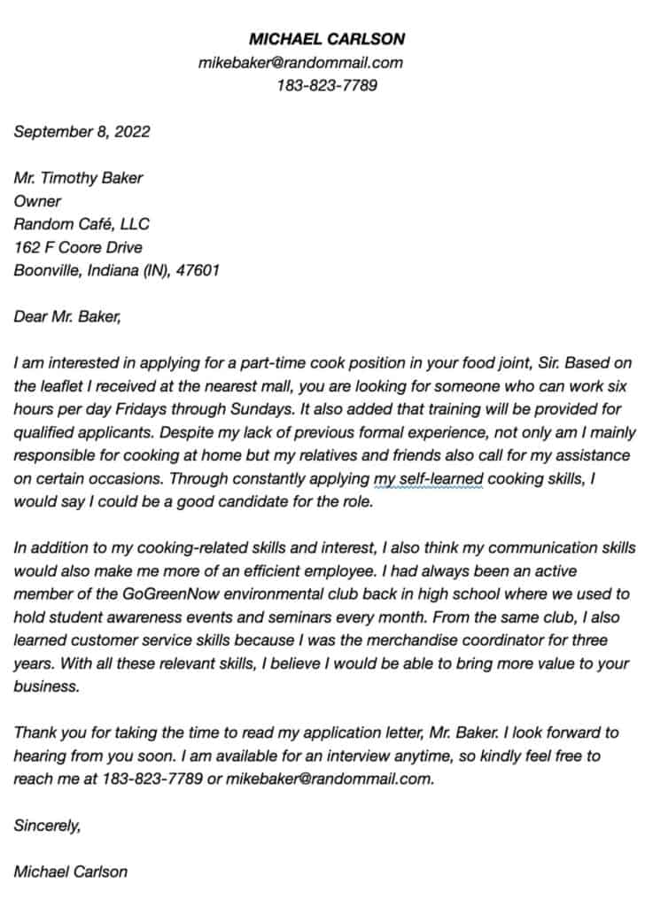 How To Write A Cover Letter For A Part Time Job   How To Write A Cover Letter For A Part Time Job 728x1024 