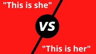This is she vs. This is her