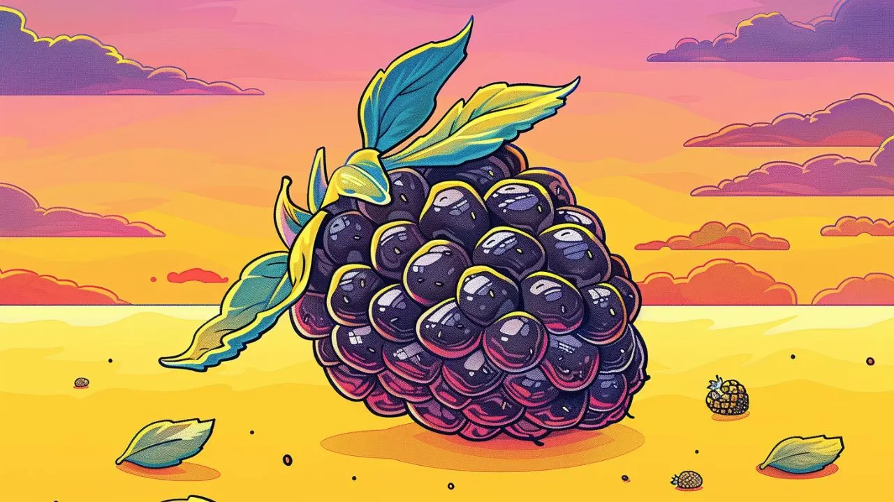 an illustration of a blackberry