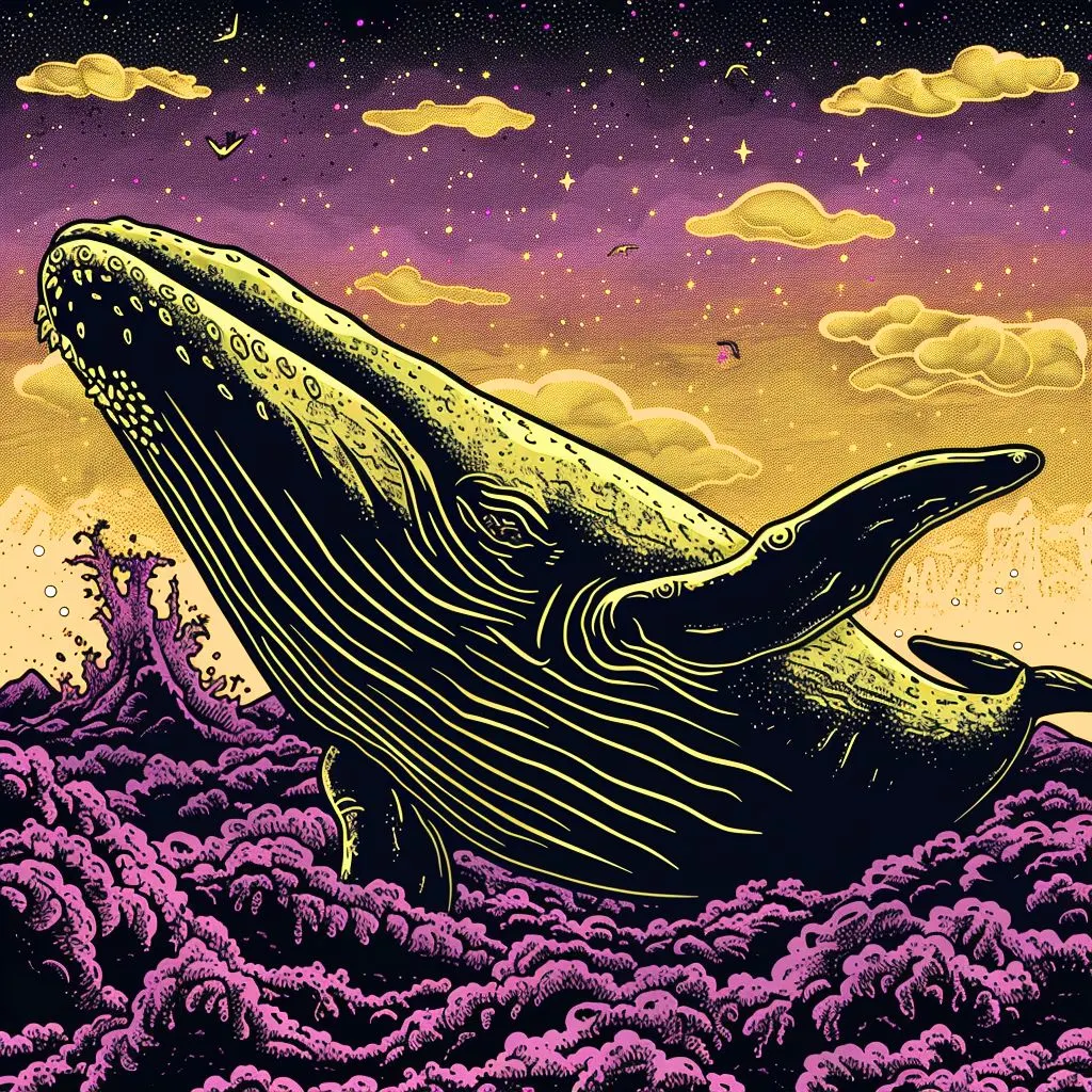 An illustration of a whale