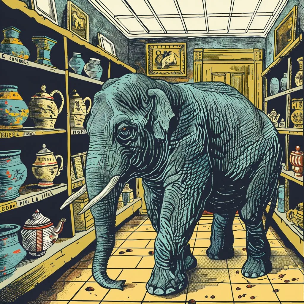 An elephant in a china shop