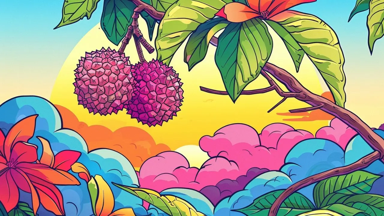 an illustration of a lychee