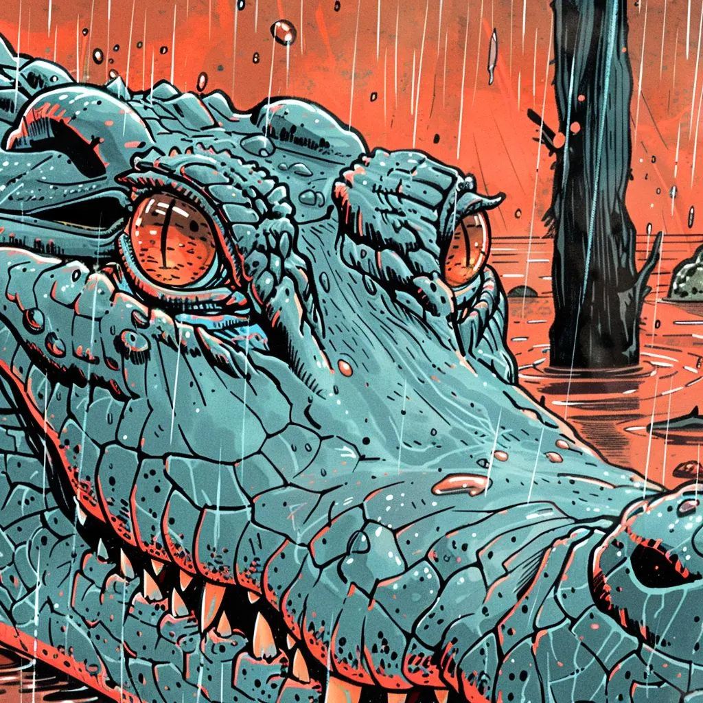 A Crocodile in the Swamps