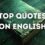 11 Top Quotes on English