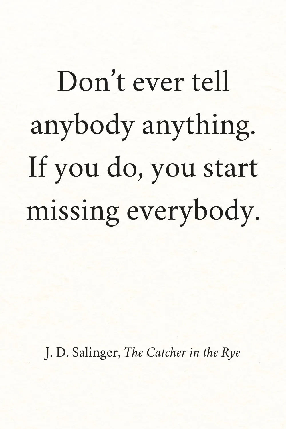 Inspirational Quotes from Books Salinger