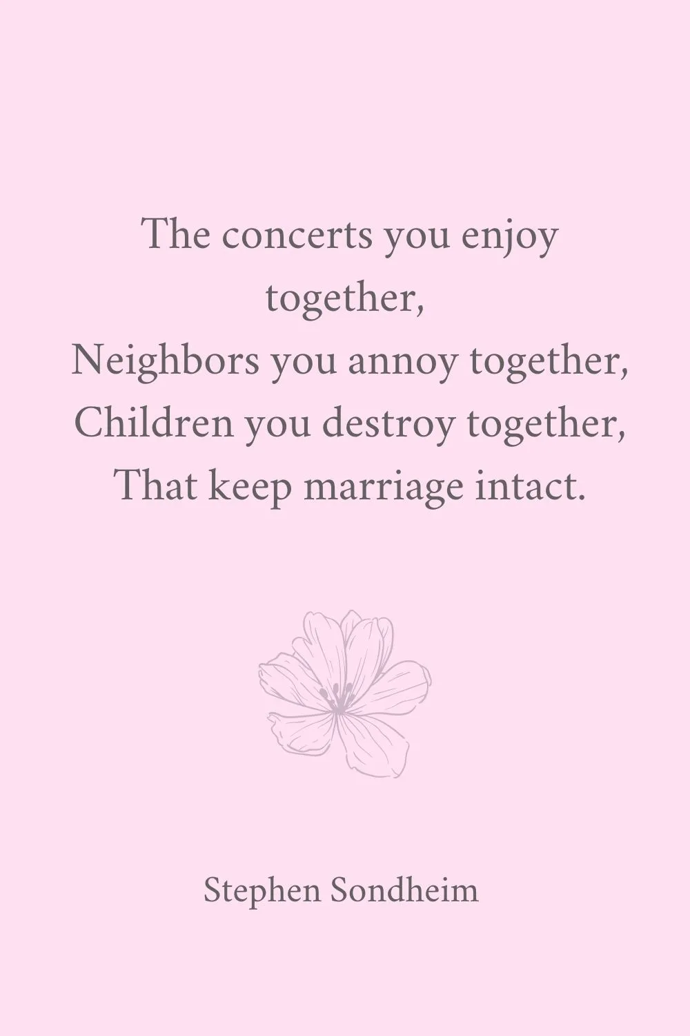 Marriage Quotes Sondheim