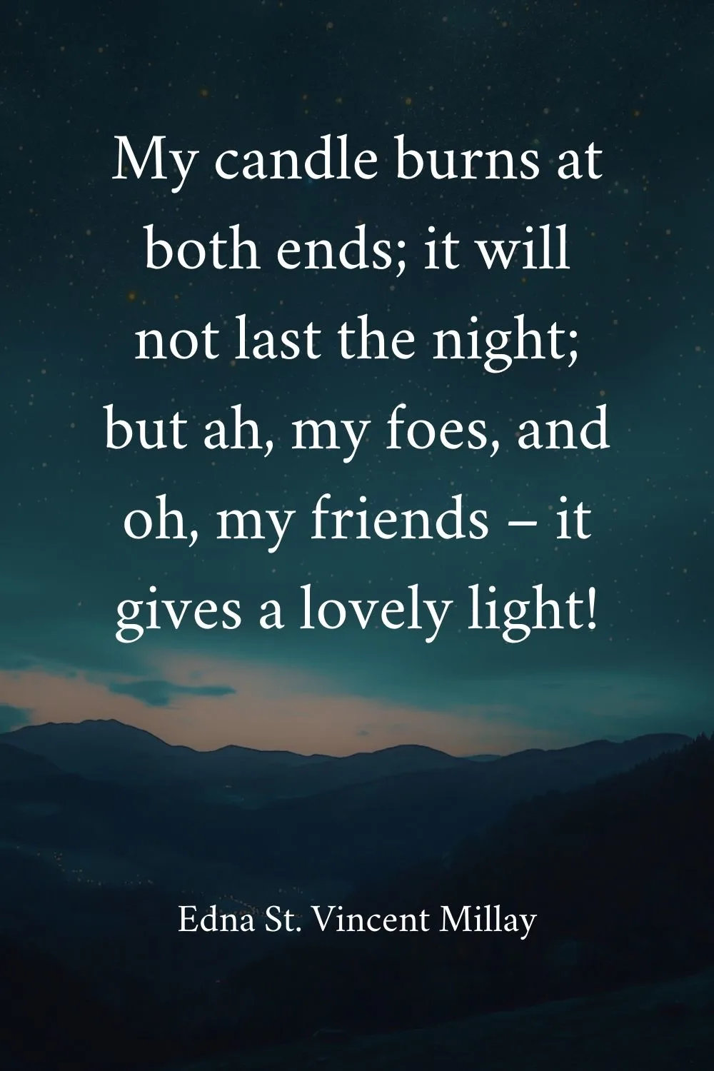 Night Quotes Millay