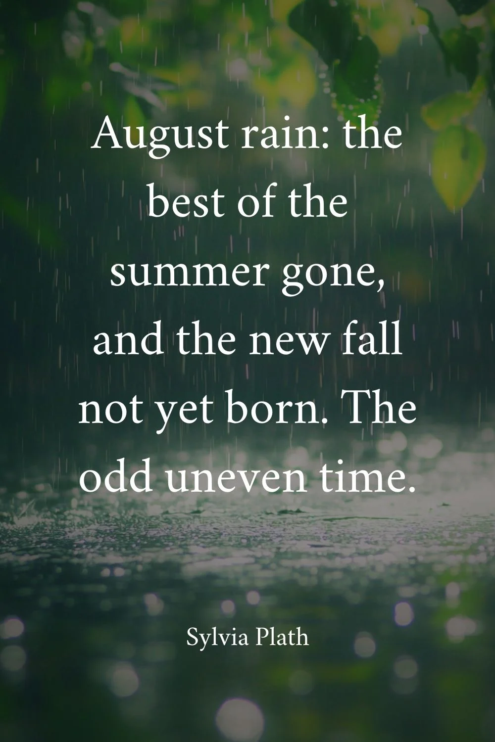 Rain Quotes Plath