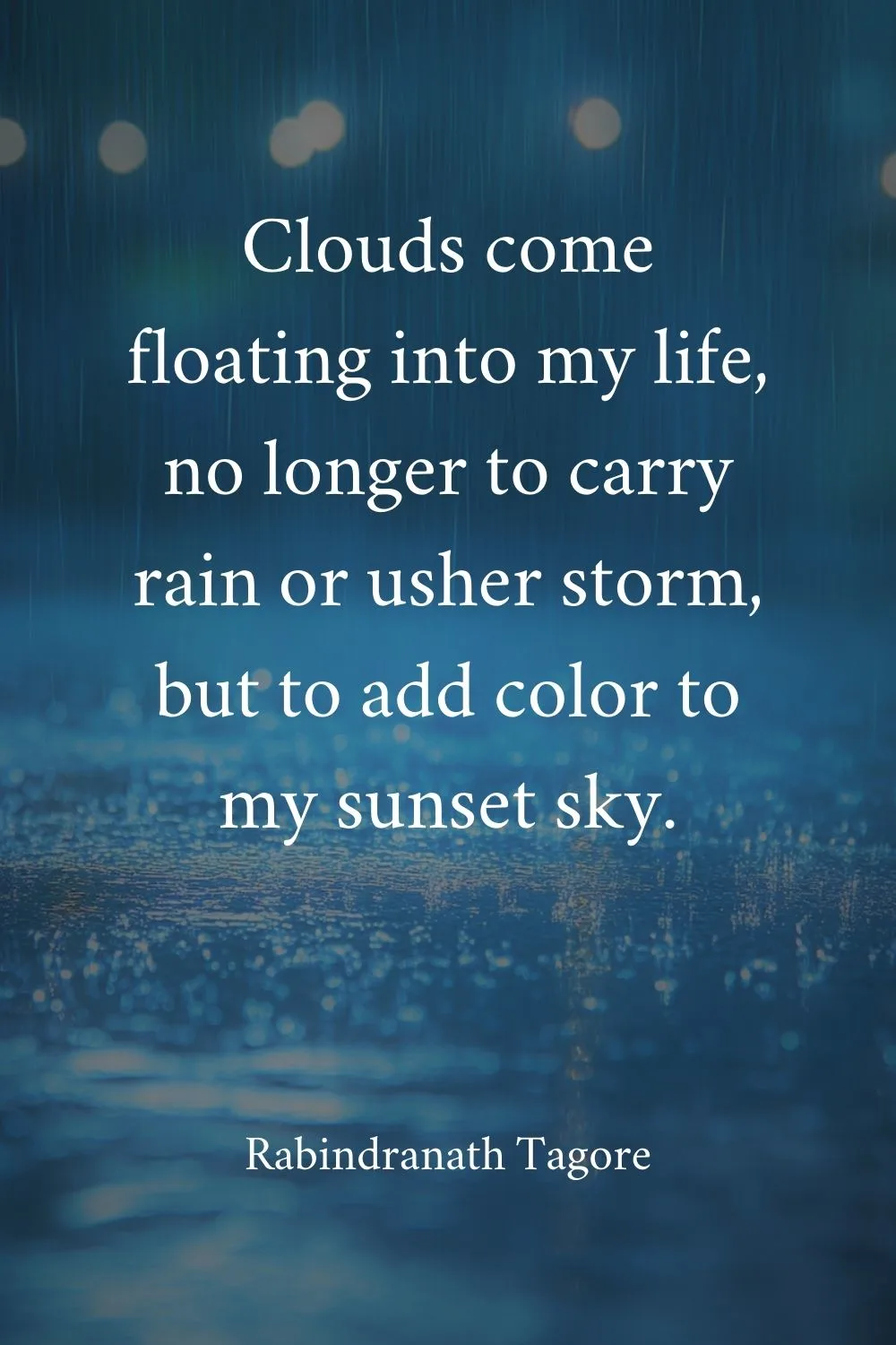 Rain Quotes Tagore