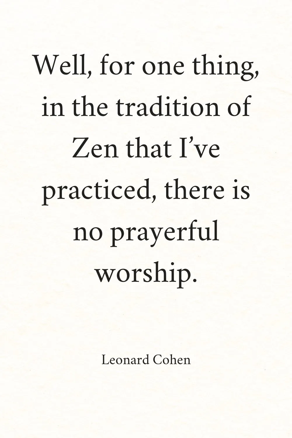 Zen Quotes Cohen